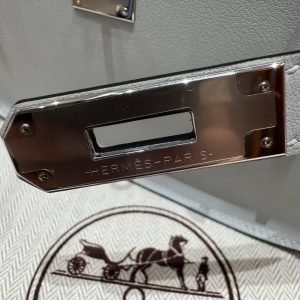 Hermes Jypsiere Mini 23 Bag Handmade In Swift Calfskin Leather Silver Hardware 8U Blue Glacier - Image 18