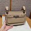 Hermes Jypsiere Mini 23 Bag Handmade In Swift Calfskin Leather Silver Hardware S2 Trench