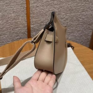 Hermes Jypsiere Mini 23 Bag Handmade In Swift Calfskin Leather Silver Hardware S2 Trench - Image 5