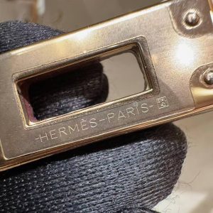Hermes Kelly 25 Bag Handmade In KK Ostrich Imported Leather From South Africa Rose Gold Hardware 8L Beton - Image 13