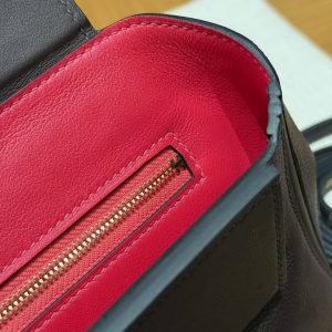 Hermes Kelly 2424 24/24 Bag 21CM Handmade In Evercolor and Swift Calfskin Leather Gold Hardware OG Rouge Sellier 90 Rramboise - Image 10