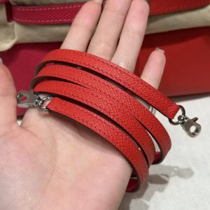 Hermes Kelly Mini 2 19CM Bag Handmade In Epsom Calfskin Leather Silver Hardware l6 Rose Extreme S3 Rouge Coeur B3 Blue Zanzibar - Image 4