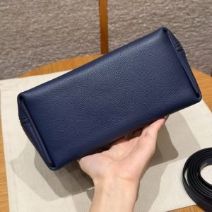 Hermes Kelly 2424 24/24 Bag 21CM Handmade In Evercolor and Swift Calfskin Leather Gold Hardware 73 Blue Saphir - Image 16