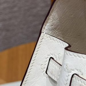 Hermes Kelly 25 Bag Handmade In KK Ostrich Imported Leather From South Africa Rose Gold Hardware 8L Beton - Image 5