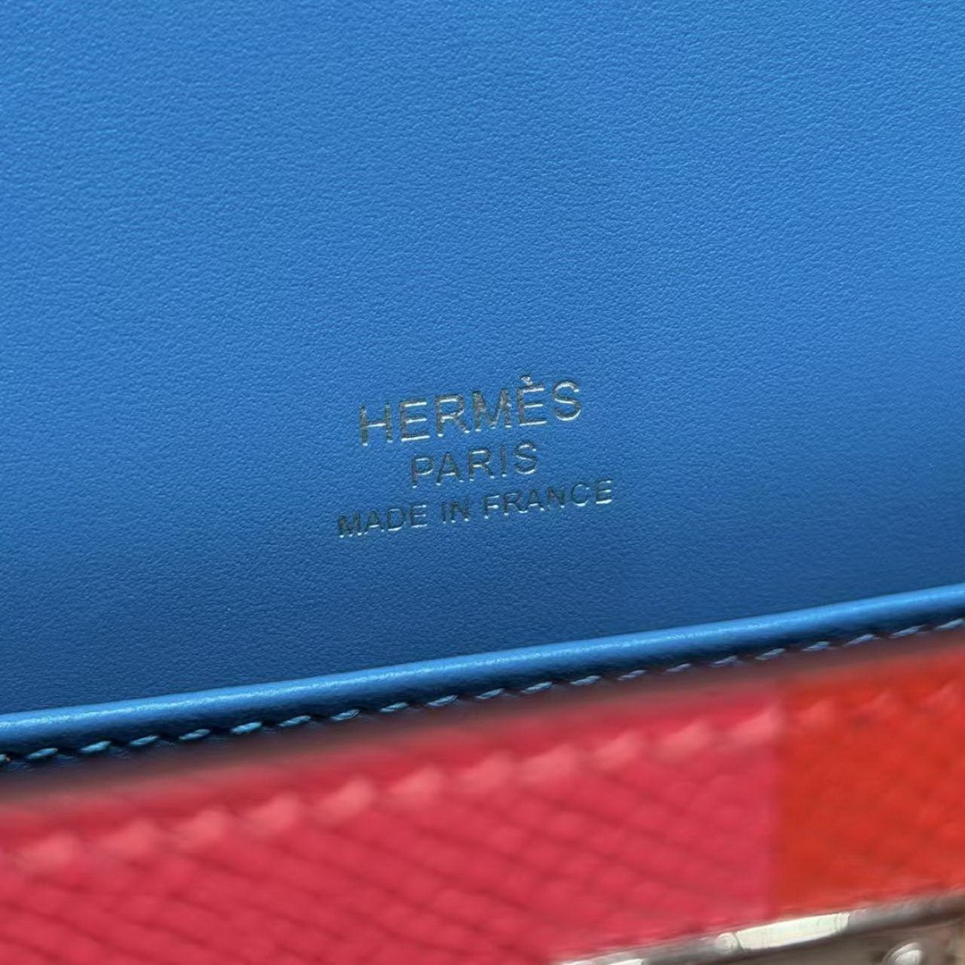 Hermes Kelly Mini 2 19CM Bag Handmade In Epsom Calfskin Leather Silver Hardware l6 Rose Extreme S3 Rouge Coeur B3 Blue Zanzibar - Image 22