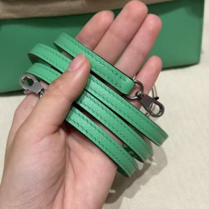 Hermes Kelly Mini 2 19CM Bag Handmade In Madame and Alligator Leather Silver Hardware 0T Vert Comics 0W Girs Neve - Image 8