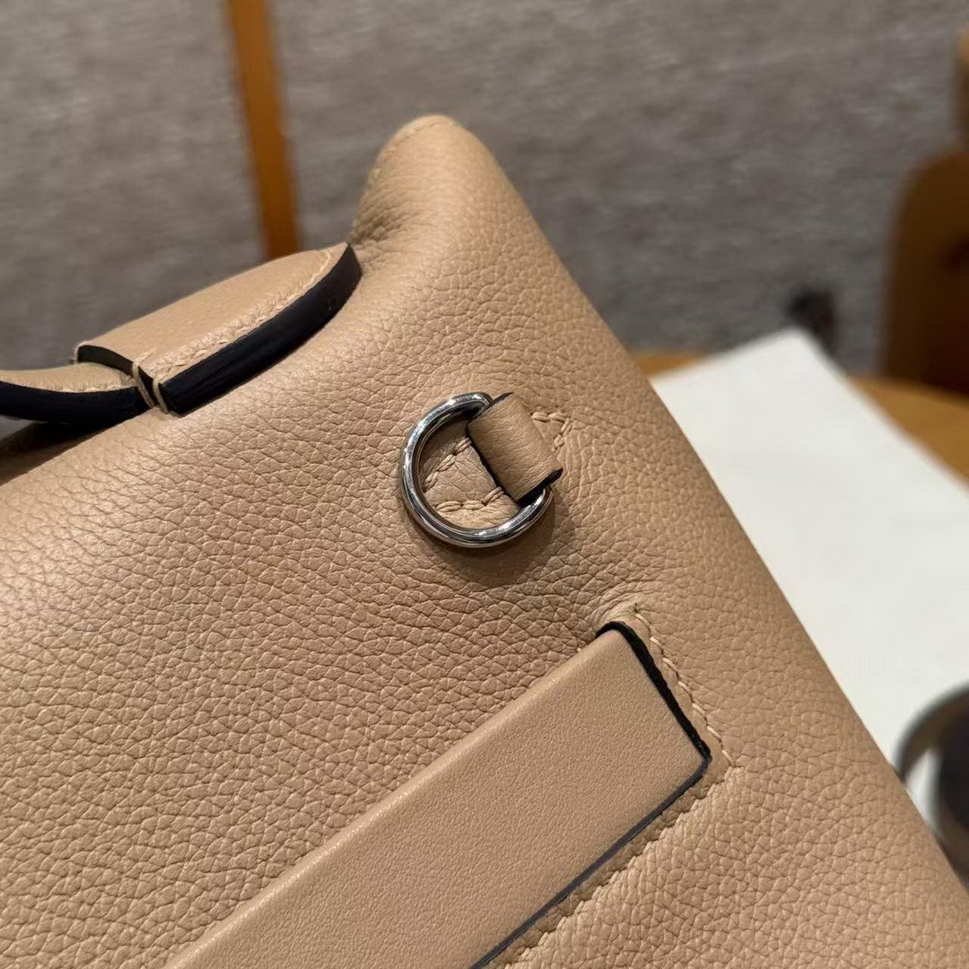 Hermes Kelly 2424 24/24 Bag 21CM Handmade In Evercolor and Swift Calfskin Leather Silver Hardware 0M Chai l2 Nata 6C Cuivre - Image 7