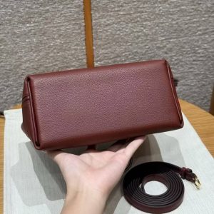 Hermes Kelly Mini 2424 24/24 Bag 21CM Handmade In Evercolor and Swift Calfskin Leather Gold Hardware 55 Rouge H - Image 15