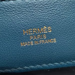 Hermes Kelly Mini 2424 24/24 Bag 21CM Handmade In Evercolor and Swift Calfskin Leather Gold Hardware 1P Colvert - Image 14