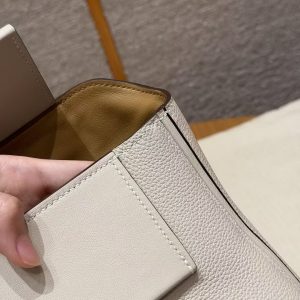 Hermes Kelly 2424 24/24 Bag 29CM Handmade In Togo and Swift Calfskin Leather Gold Hardware 10 Craie 4B Biscuit - Image 7