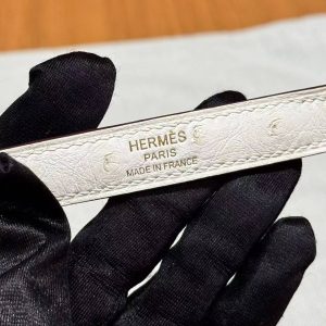Hermes Kelly 25 Bag Handmade In KK Ostrich Imported Leather From South Africa Rose Gold Hardware 8L Beton - Image 3