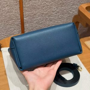 Hermes Kelly Mini 2424 24/24 Bag 21CM Handmade In Evercolor and Swift Calfskin Leather Gold Hardware 1P Colvert - Image 16