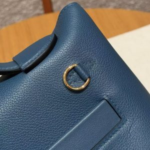 Hermes Kelly Mini 2424 24/24 Bag 21CM Handmade In Evercolor and Swift Calfskin Leather Gold Hardware 1P Colvert - Image 7
