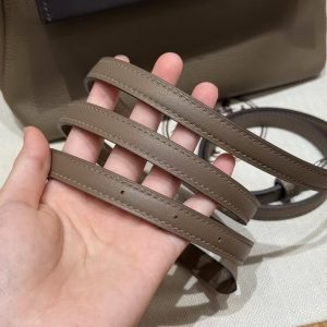 Hermes Kelly 2424 24/24 Bag 21CM Handmade In Evercolor and Swift Calfskin Leather Silver Hardware 18 Etoupe 46 Ebene - Image 5