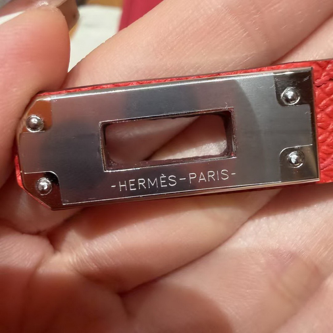 Hermes Kelly Mini 2 19CM Bag Handmade In Epsom Calfskin Leather Silver Hardware l6 Rose Extreme S3 Rouge Coeur B3 Blue Zanzibar - Image 20