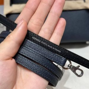 Hermes Kelly Mini 2 19CM Bag Handmade In Epsom Calfskin Leather Silver Hardware 89 Noir 76 Blue Indigo K1 Rouge Grenat - Image 6