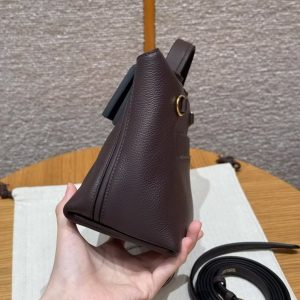 Hermes Kelly 2424 24/24 Bag 21CM Handmade In Evercolor and Swift Calfskin Leather Gold Hardware OG Rouge Sellier 90 Rramboise - Image 19
