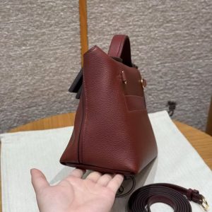 Hermes Kelly Mini 2424 24/24 Bag 21CM Handmade In Evercolor and Swift Calfskin Leather Gold Hardware 55 Rouge H - Image 16