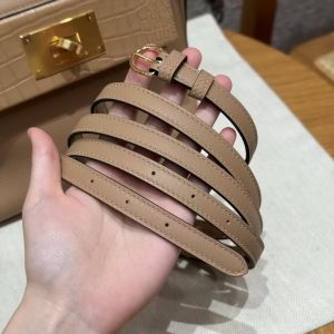 Hermes Kelly 2424 24/24 Bag 21CM Handmade In Evercolor Calfskin Leather And Aillgator Gold Hardware 0M Chai - Image 5
