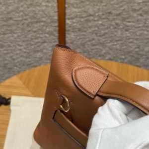 Hermes Kelly 2424 24/24 Bag 21CM Handmade In Evercolor and Swift Calfskin Leather Gold Hardware 37 Gold - Image 15