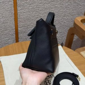 Hermes Kelly 2424 24/24 Bag 21CM Handmade In Evercolor and Swift Calfskin Leather Gold Hardware 89 Noir - Image 18