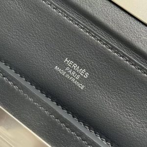 Hermes Kelly 2424 24/24 Bag 21CM Handmade In Evercolor and Swift Calfskin Leather Silver Hardware 85 Ardoise - Image 18