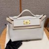 Hermes Kelly 2424 24/24 Bag 29CM Handmade In Evercolor and Swift Calfskin Leather Gold Hardware 8L Beton