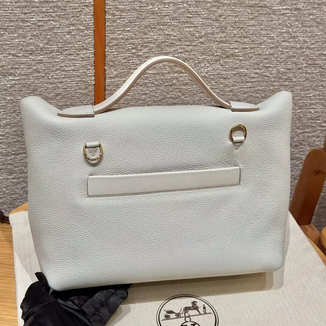Hermes Kelly 2424 24/24 Bag 29CM Handmade In Evercolor and Swift Calfskin Leather Gold Hardware 8L Beton - Image 2