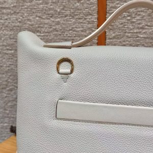Hermes Kelly 2424 24/24 Bag 29CM Handmade In Evercolor and Swift Calfskin Leather Gold Hardware 8L Beton - Image 14