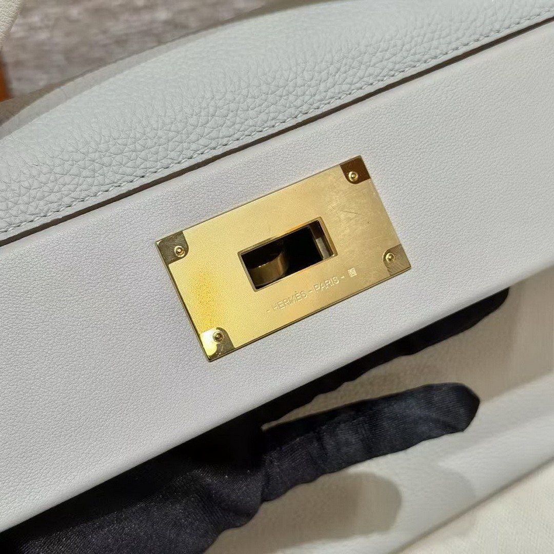 Hermes Kelly 2424 24/24 Bag 29CM Handmade In Evercolor and Swift Calfskin Leather Gold Hardware 8L Beton - Image 3