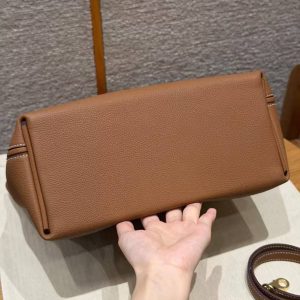 Hermes Kelly 2424 24/24 Bag 29CM Handmade In Togo and Swift Calfskin Leather Gold Hardware 37 Gold - Image 18