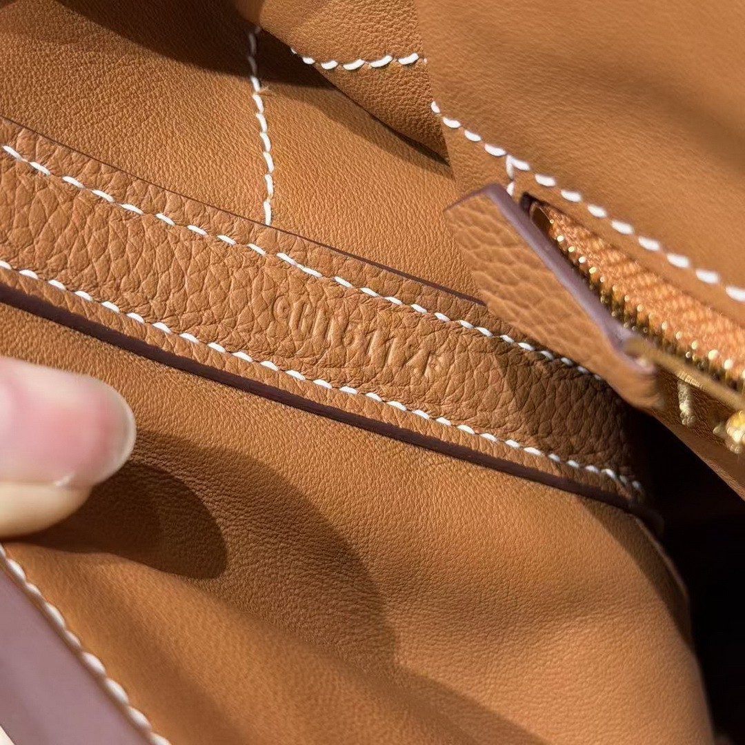 Hermes Kelly 2424 24/24 Bag 29CM Handmade In Togo and Swift Calfskin Leather Gold Hardware 37 Gold - Image 14