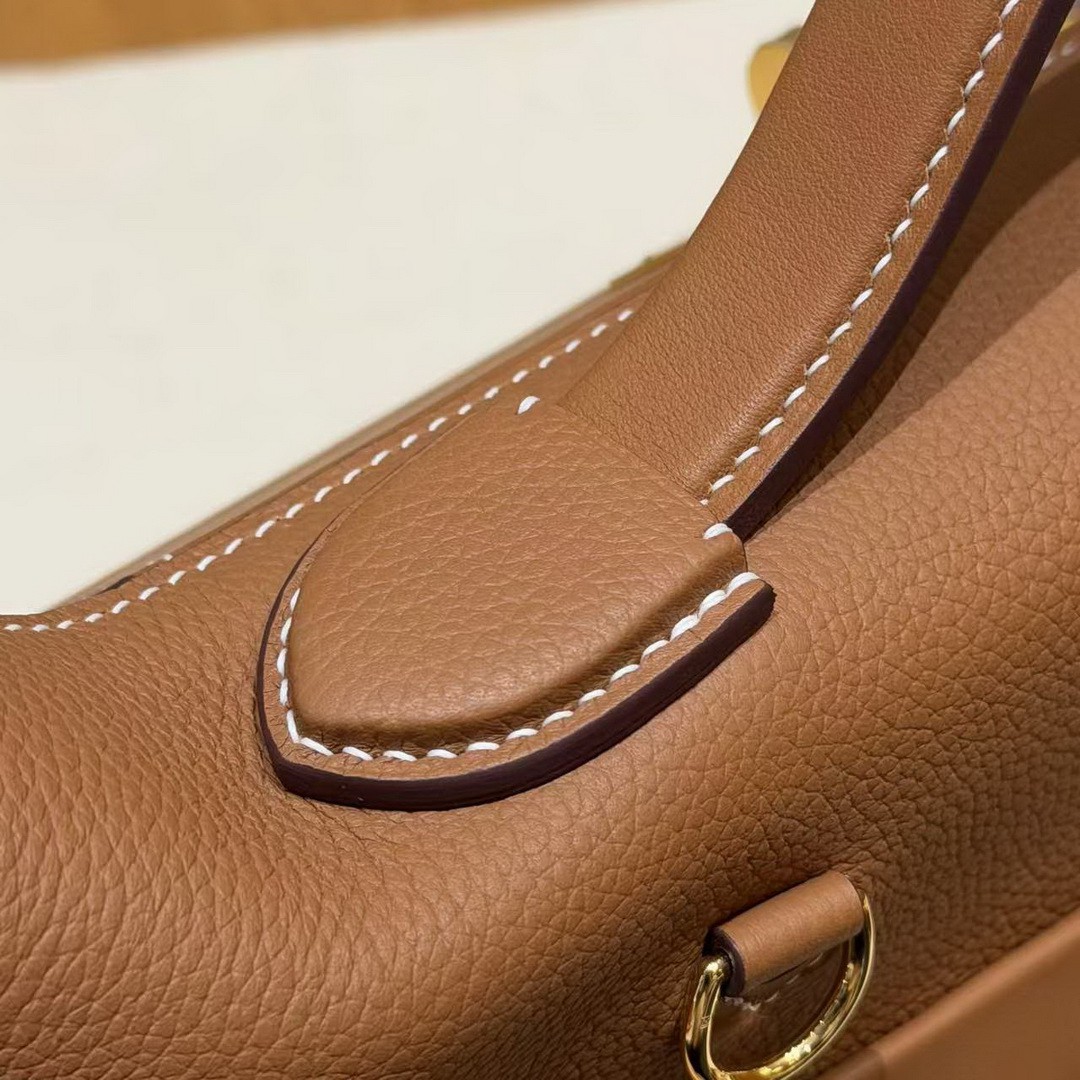 Hermes Kelly 2424 24/24 Bag 29CM Handmade In Togo and Swift Calfskin Leather Gold Hardware 37 Gold - Image 9