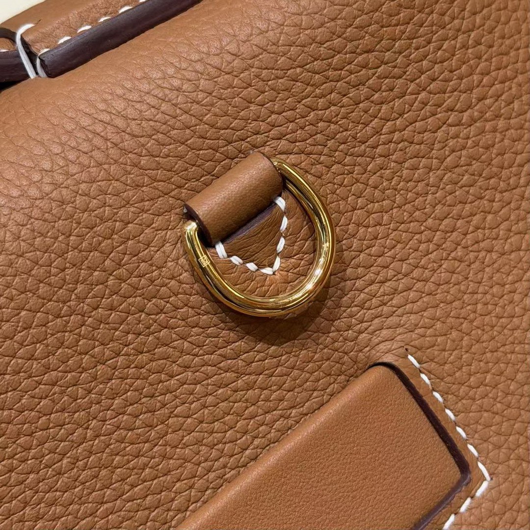 Hermes Kelly 2424 24/24 Bag 29CM Handmade In Togo and Swift Calfskin Leather Gold Hardware 37 Gold - Image 7