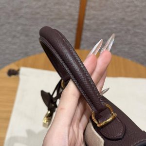 Hermes Kelly 25 Bag Handmade In Epsom Calfskin Leather Gold Hardware 0G Rouge Sellier - Image 10