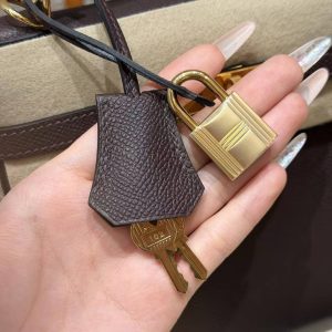 Hermes Kelly 25 Bag Handmade In Epsom Calfskin Leather Gold Hardware 0G Rouge Sellier - Image 4