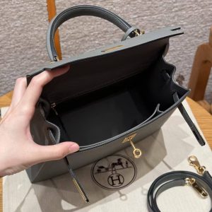 Hermes Kelly 25 Bag Handmade In Epsom Calfskin Leather Gold Hardware 0L Girs Meyer - Image 18