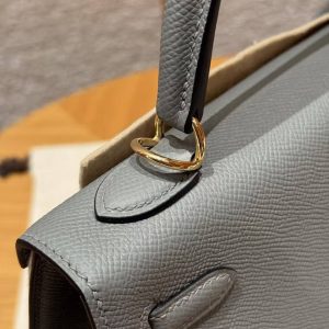 Hermes Kelly 25 Bag Handmade In Epsom Calfskin Leather Gold Hardware 0L Girs Meyer - Image 15
