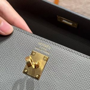 Hermes Kelly 25 Bag Handmade In Epsom Calfskin Leather Gold Hardware 0L Girs Meyer - Image 7