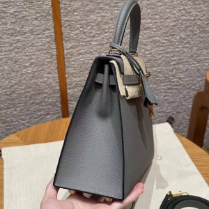 Hermes Kelly 25 Bag Handmade In Epsom Calfskin Leather Gold Hardware 0L Girs Meyer - Image 6