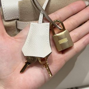 Hermes Kelly 25 Bag Handmade In Epsom Calfskin Leather Gold Hardware 10 Craie - Image 9