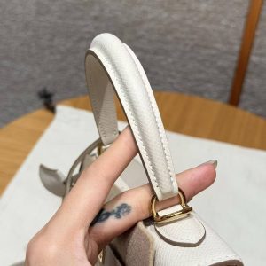 Hermes Kelly 25 Bag Handmade In Epsom Calfskin Leather Gold Hardware 10 Craie - Image 8