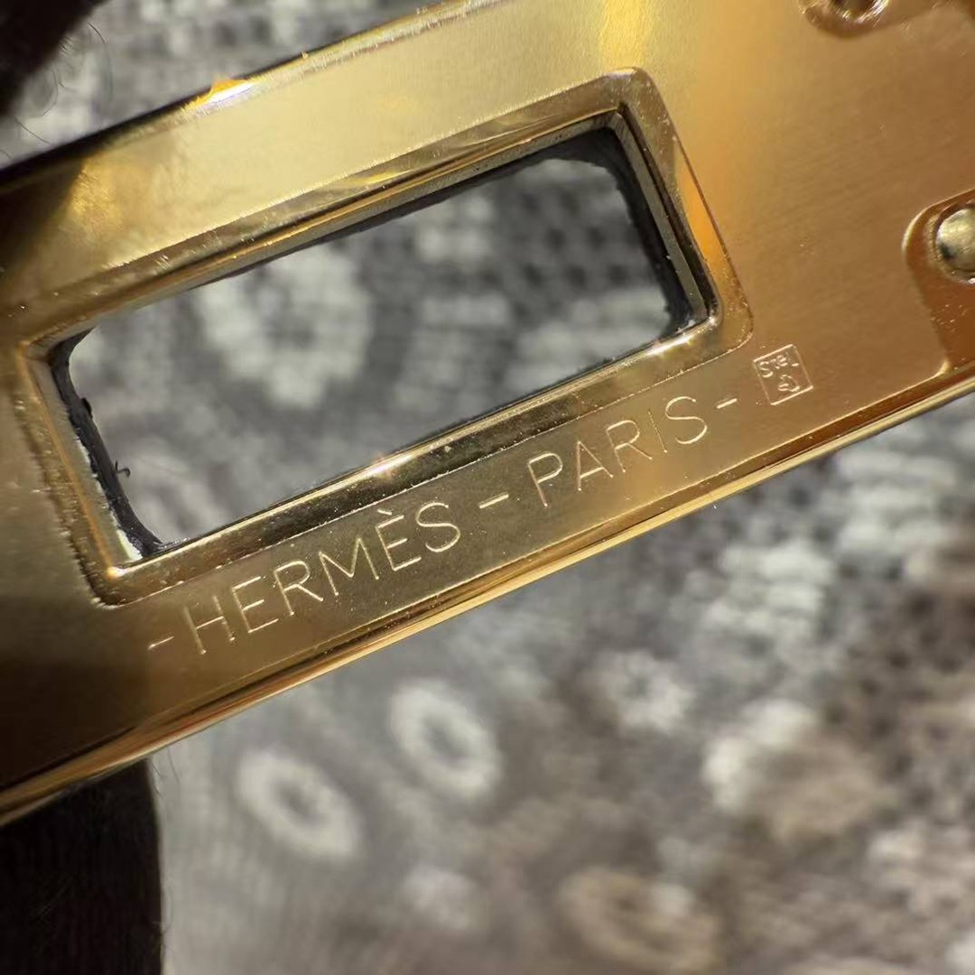 Hermes Kelly 25 Bag Handmade In Lizard Leather From South Africa Gold Hardware 1B Ombre - Image 22