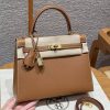Hermes Kelly 25 Bag Handmade In Epsom Calfskin Leather Gold Hardware 37 Gold