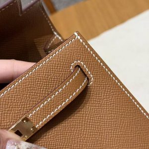 Hermes Kelly 25 Bag Handmade In Epsom Calfskin Leather Gold Hardware 37 Gold - Image 9