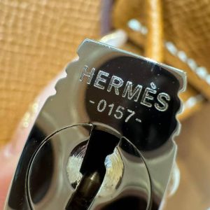 Hermes Kelly 25 Bag Handmade In Epsom Calfskin Leather Silver Hardware 37 Gold - Image 3