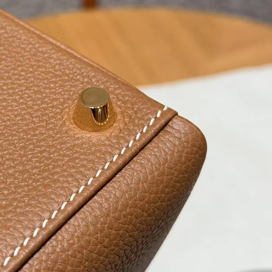 Hermes Kelly 25 Bag Handmade In Togo Calfskin Leather Gold Hardware 37 Gold - Image 11