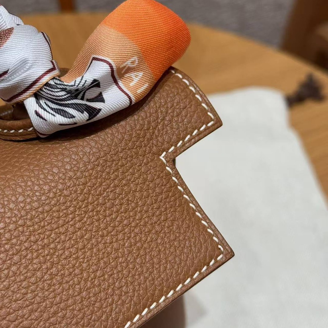 Hermes Kelly 25 Bag Handmade In Togo Calfskin Leather Gold Hardware 37 Gold - Image 8