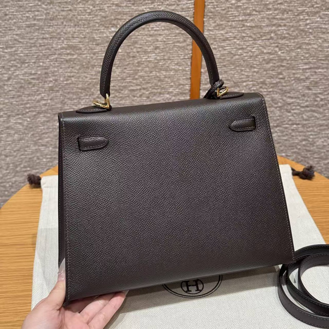 Hermes Kelly 25 Bag Handmade In Epsom Calfskin Leather Gold Hardware 46 Ebene - Image 2