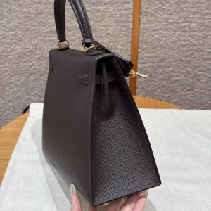 Hermes Kelly 25 Bag Handmade In Epsom Calfskin Leather Gold Hardware 46 Ebene - Image 16